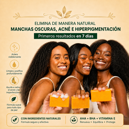 jabón Antimanchas de Cúrcuma y Ácido Kójico
