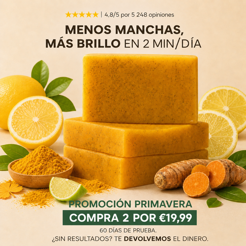 jabón Antimanchas de Cúrcuma y Ácido Kójico